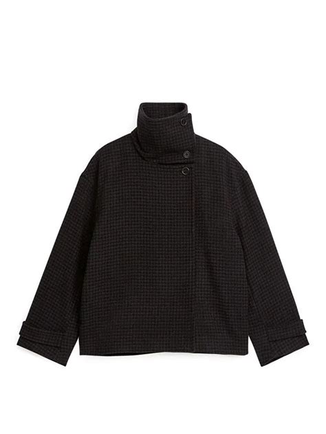 dior checkered|Classic Checkered Jacket Black Checkered Wool Blend .